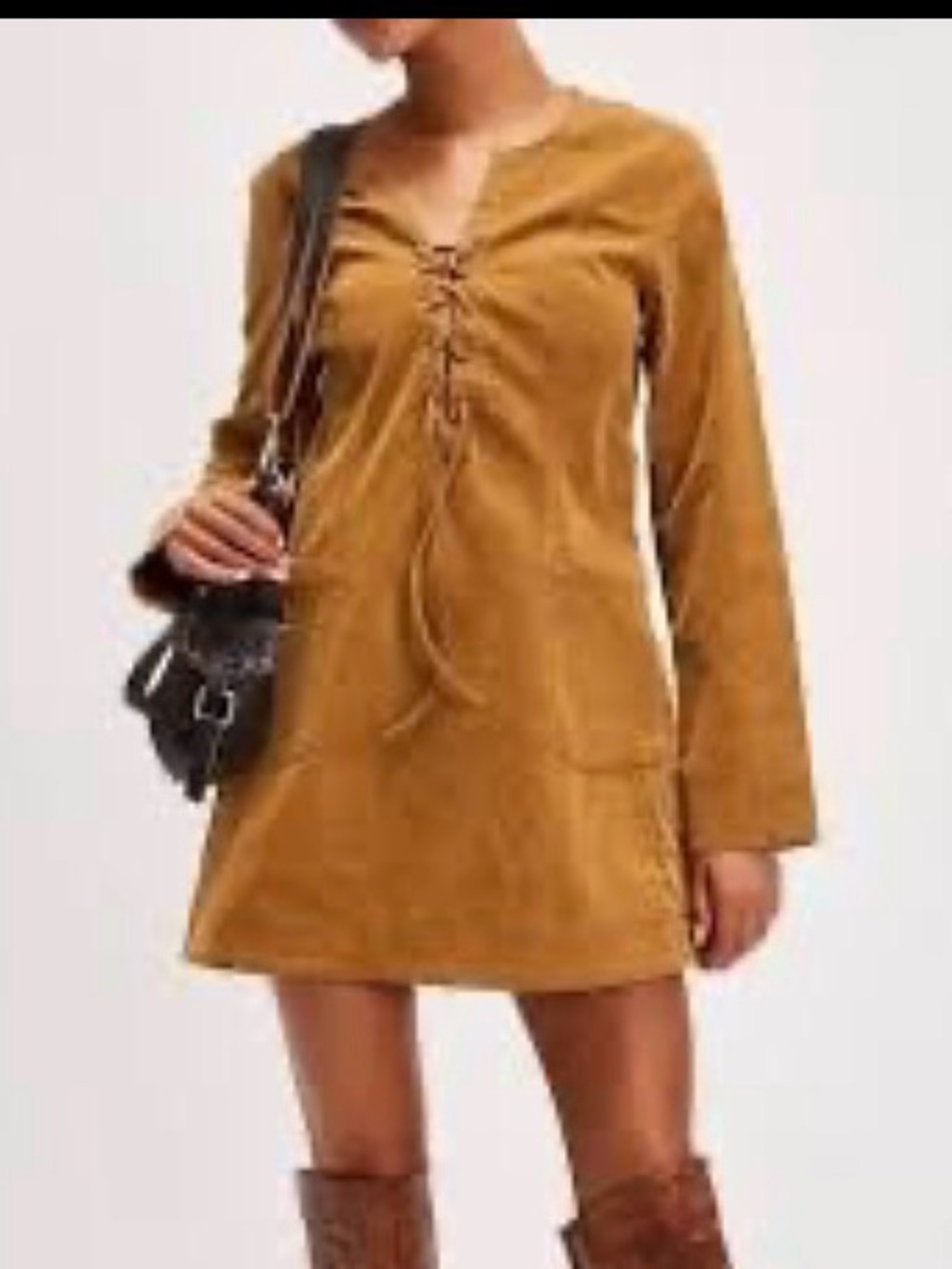 Free People Bradly Faux Suede Mini Dress